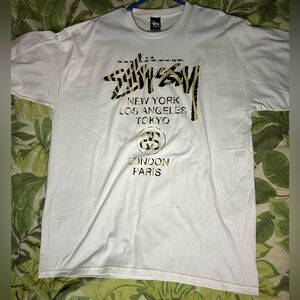 Stussy tour white tee xl new